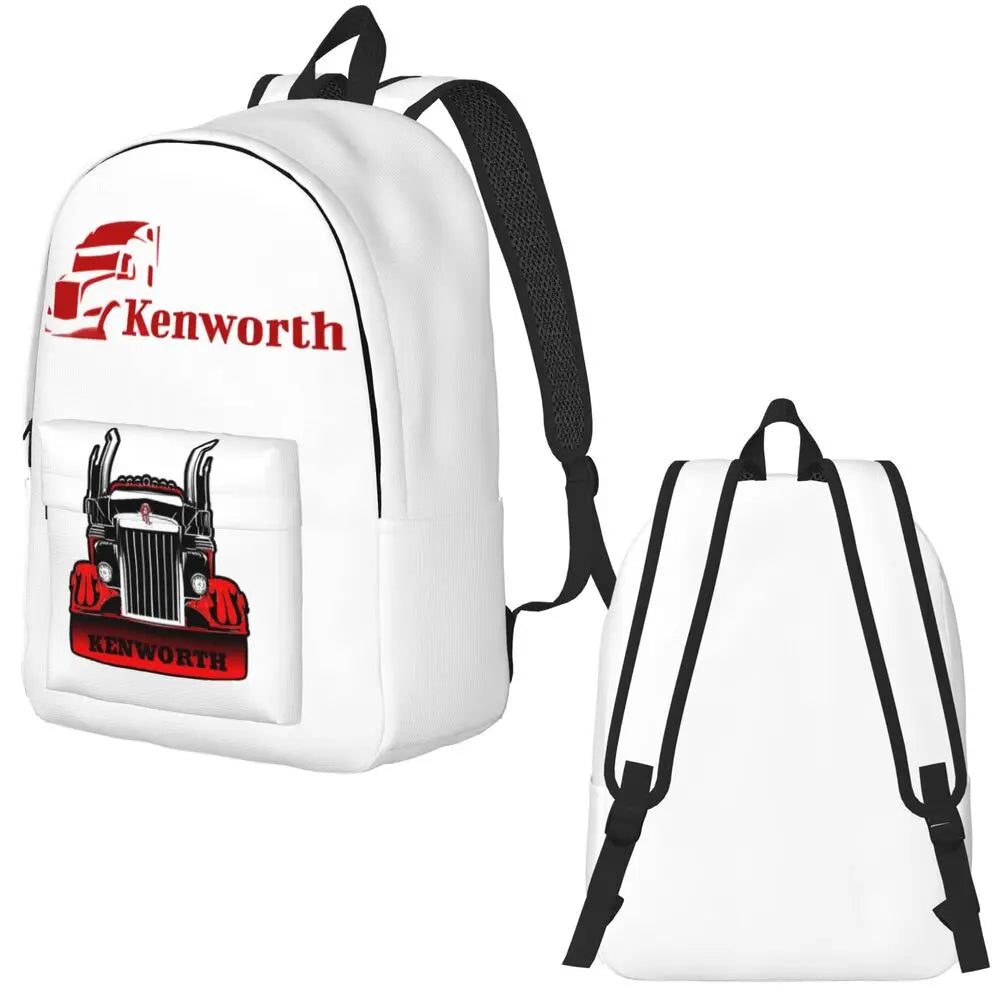 Kenworth Logo Casual Backpack with Pocket High School Business Daypack for Men Women Laptop Computer Canvas Bags