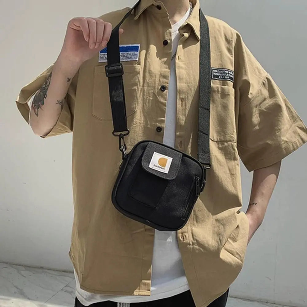 Handbag Oxford Cloth Crossbody Bag Fashionable Messenger Bag Phone Pouch Canvas Square Bag Hip-hop Travel Shoulder Bag