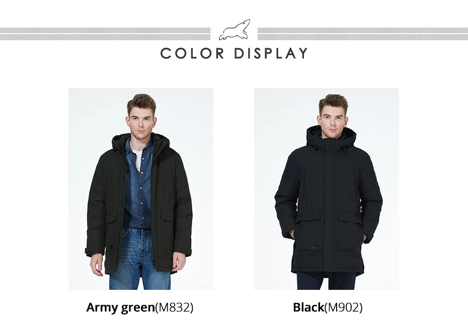 ICEbear 2023 new mens parka jacket windproof warm outerwear Thicken puffer coat for winter MWD3239I