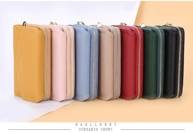 Baellerry Women Wallets Fashion Medium Women's Leather Wallet Top Quality Card Holder Black Coin Purses Green Wallets for Women