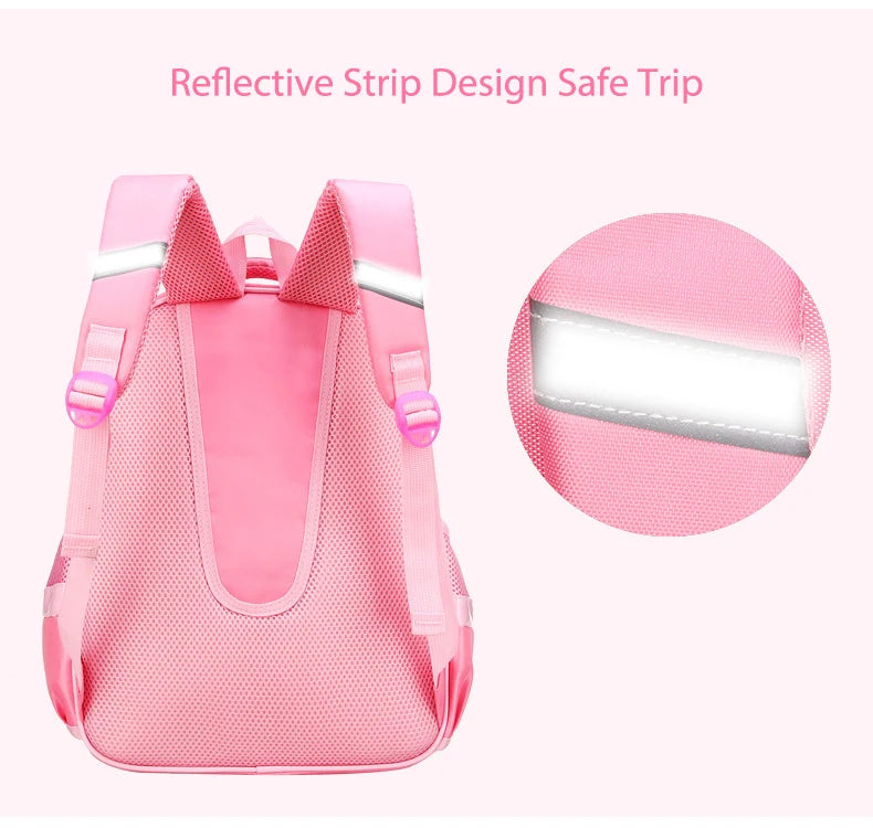 3 Pcs Children School Bags For Girl Korean Cute 1-6 Grade Backpack Set Primary Kid Student Pencil Case Back Pack Handbag Mochila