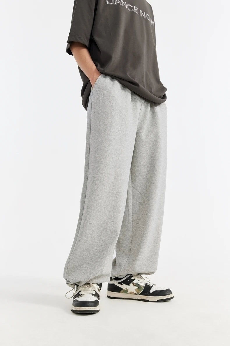 INFLATION Skin-friendly Sweatpants Unisex Cool Feeling Breathable Wide Leg Pants