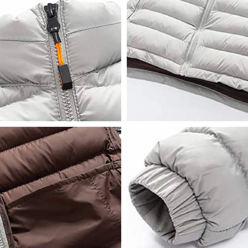 2023 Hiver Nouveaux Hommes Mode Chaud Veste Manteau Solide Épais Coupe-Vent Vêtements D'extérieur Automne Hommes Décontracté Imperméable Parkas Veste Manteau Mâle