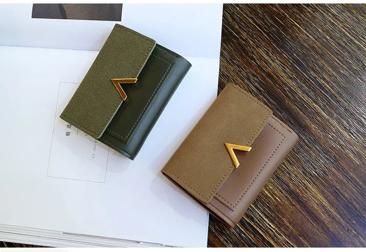 Leather New Women Purse Small Short Leather Wallet Luxury Brand Mini Female Fashion Wallets And Purse Credit Card Holder