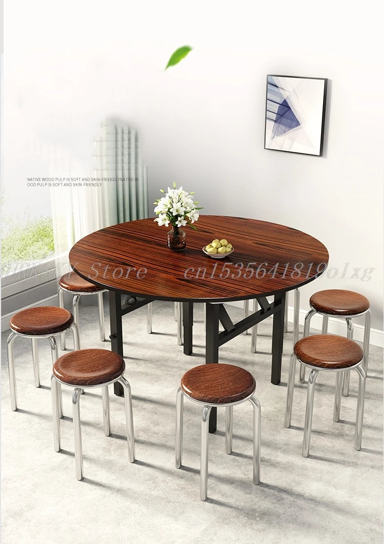 Folding Dining Table, Multifunctional Furniture, Liftable, Household, Round, Square, Foldable, Apartment, Living Room