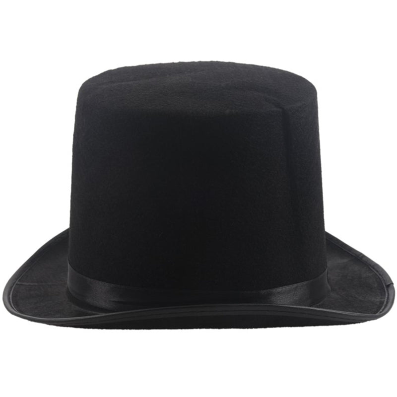 Top Hat for Adult/Children Cylinder Hat Mad Hatter Party Costume Fedora Magician Hat for Carnival Rave Party