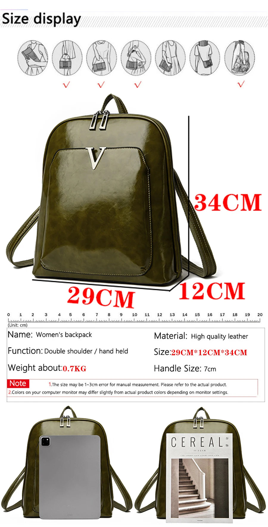 2024 Women Leather Backpacks High Quality Female Vintage Backpacks For Girls New High Capacity Travel Backpack Ladies Sac A Dos