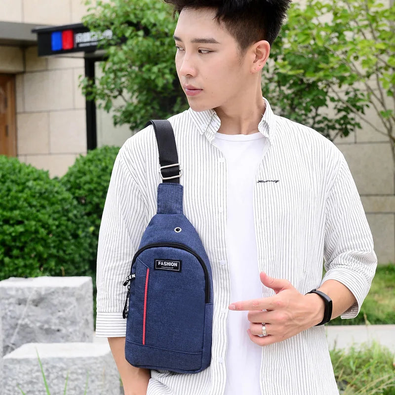 Men Fashion Multifunction Shoulder Bag Crossbody Bag On Shoulder Travel Sling Bag Pack Messenger Pack Chest Bag For Male