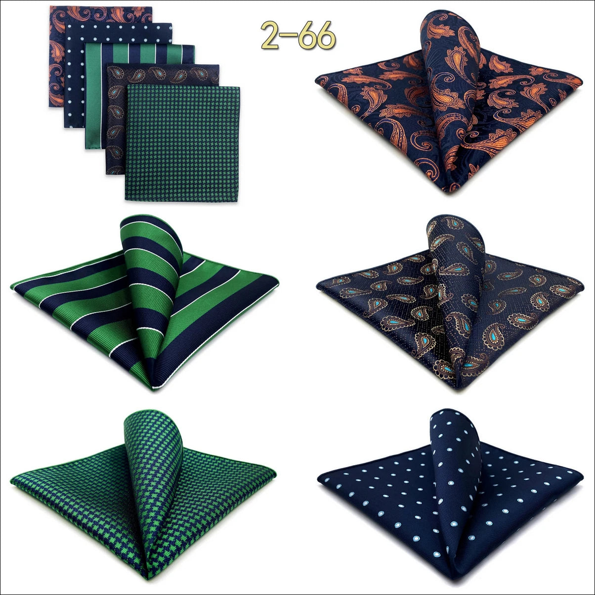 5 Pieces Mens Pocket Squares Wedding Handkerchiefs Set Fashion Formal Bundle Luxury Unique