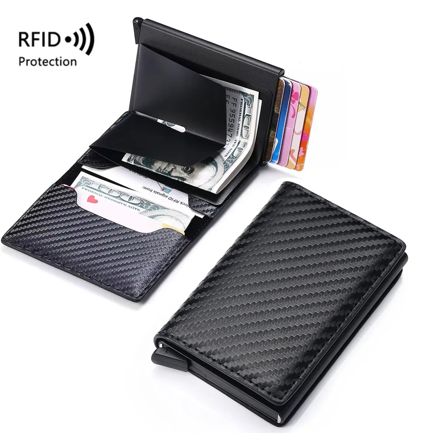 Top Quality Wallets Men Money Bag Mini Purse Male Vintage Brown Leather Rfid Card Holder Wallet Small Smart Wallet Pocket Walet