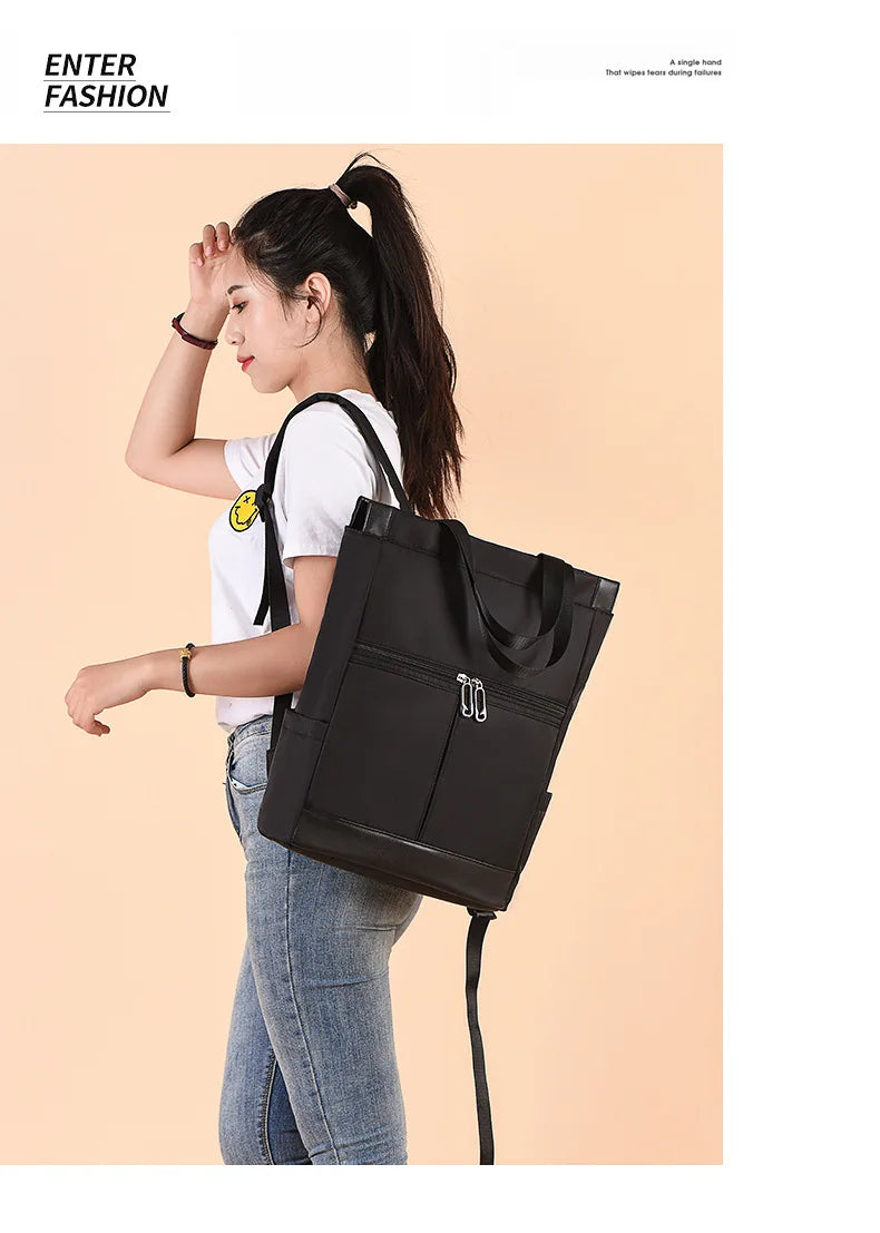 New Fashion Oxford Cloth Large Capacity Backpack Lightweight Handheld Casual Student Schoolbag Wholesale of Ladies Travel Bag