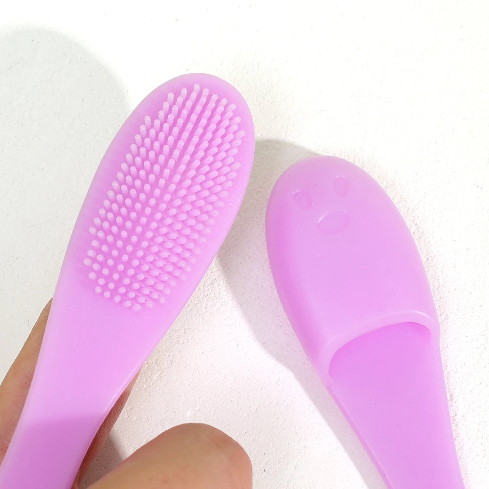 Brosse de nettoyage des pores du visage en silicone, brosses de massage double face pour le visage et le nez, brosse douce pour le lavage de la tête et du nez, outil de nettoyage pour les soins de la peau