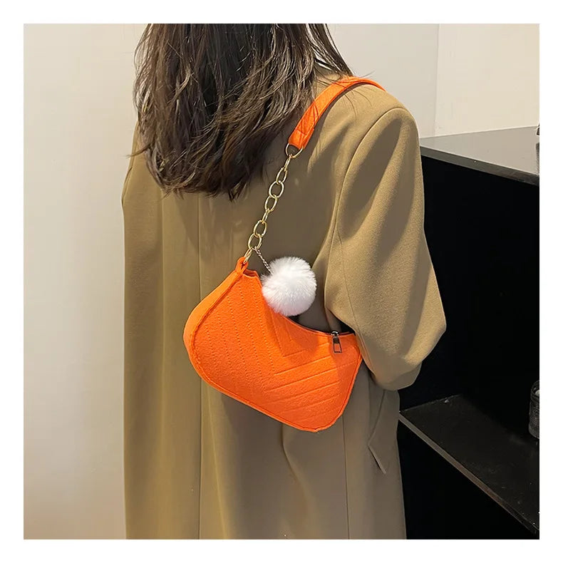 Mini Underarm Bag Female Chain Shoulder Pouch Hot Sale Ladies PU Leather Fashion Women Handbag Solid Color Casual Bags