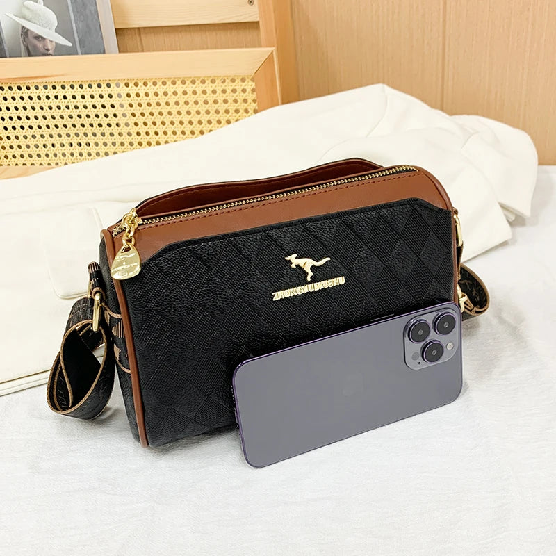 New Luxury High Quality Women Messenger Bag Famous Designer Lady Shoulder Bags Fashionable Checkered Trendy Crossbody Sac A Main