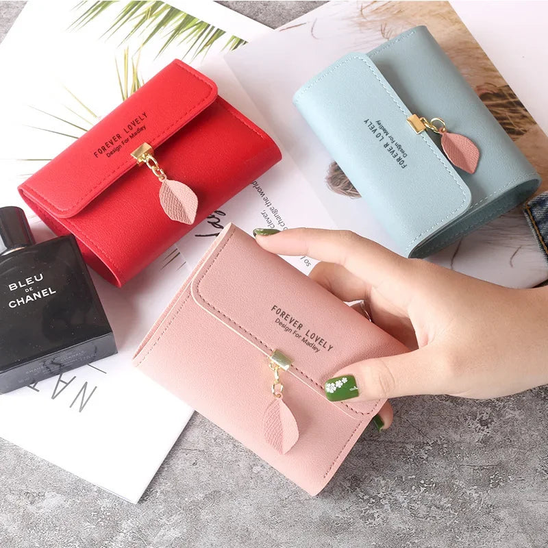 Fashion Short Women Wallet PU Leather Women Luxury Tassels Wallet Hasp Small Wallet Trend Coin Purse Ladies Card Holder Monedero