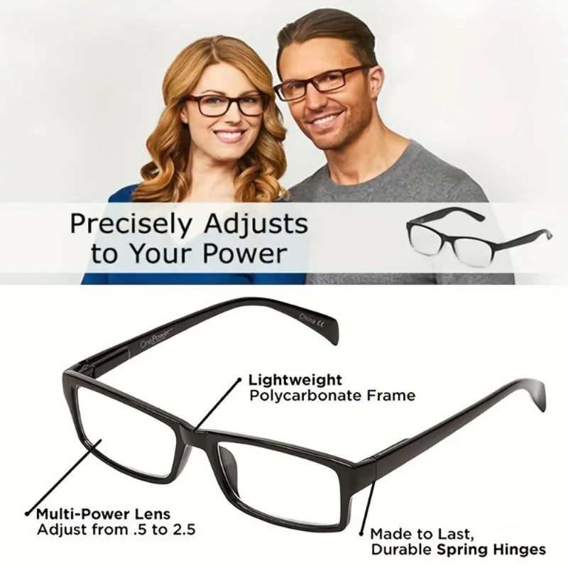 Multifocal One Power Readers Reading Glasses Men Women High Quality Auto Adjusting Clear Reading Glasses