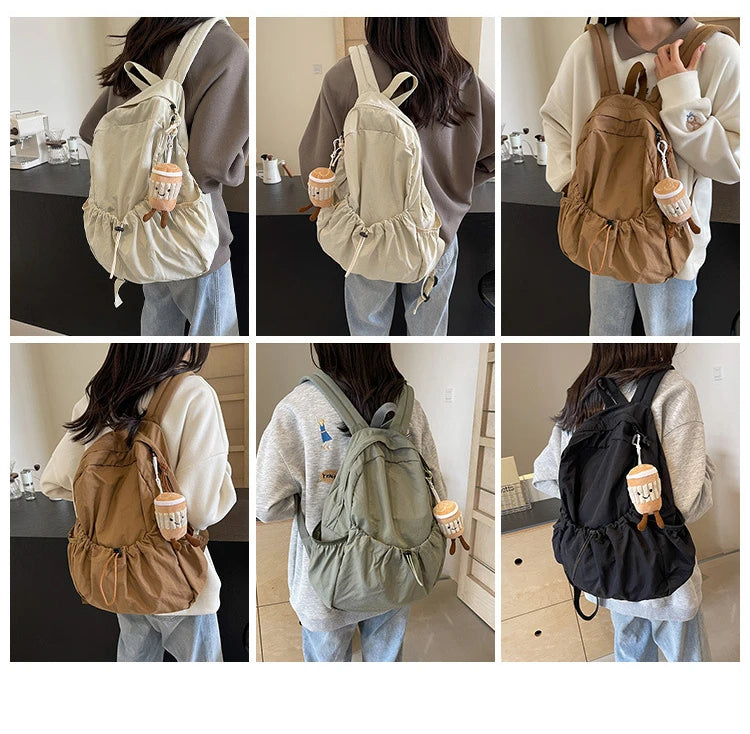 Fashion Nylon Backpack for Women Trendy Backpack for Girls Class Bags for Girl Back To School Bags Travel Bag Mochila Рюкзак Sac