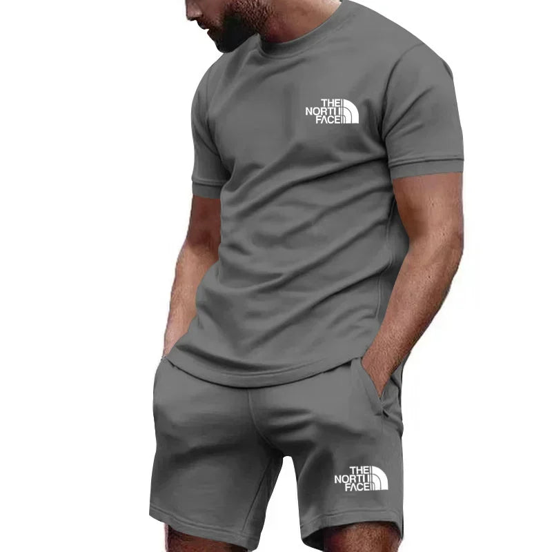 2024 nouveaux vêtements de sport pour hommes T-shirt à manches courtes et short de sport ensemble de pantalons de jogging décontractés d'été ensemble deux pièces pour hommes