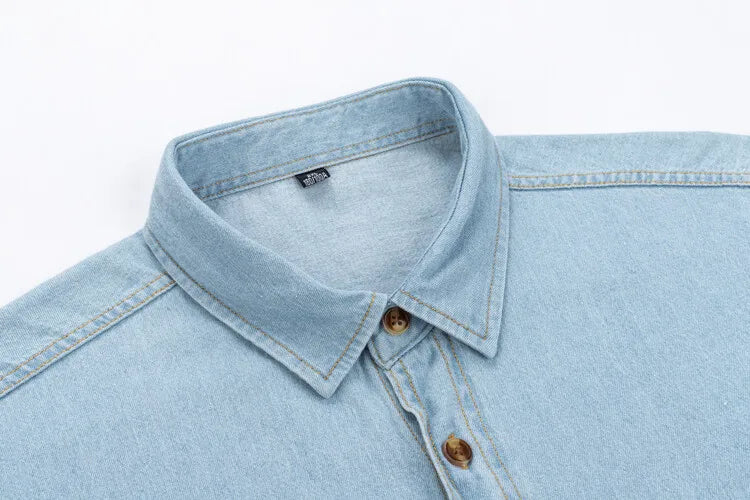 Chemise à manches longues pour homme 100 % coton, vêtement en denim de haute qualité, unisexe, décontractée, pour les loisirs quotidiens, nouvelle collection d'automne