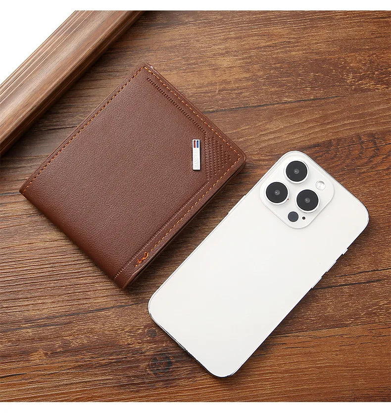 Men Inserts Foldable Wallets Picture Coin Slim Purses Business Money Credit ID Cards Holders Vintage Protection Capacity Bags