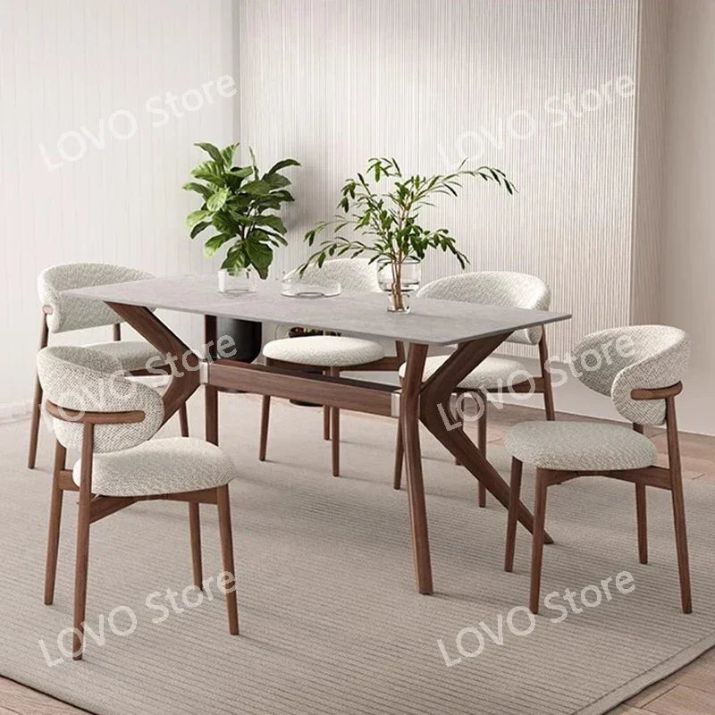 Nordic Mobile Dining Room Sets Armchair Foldable Design Chair  Table Set ModernHome Furniture DW