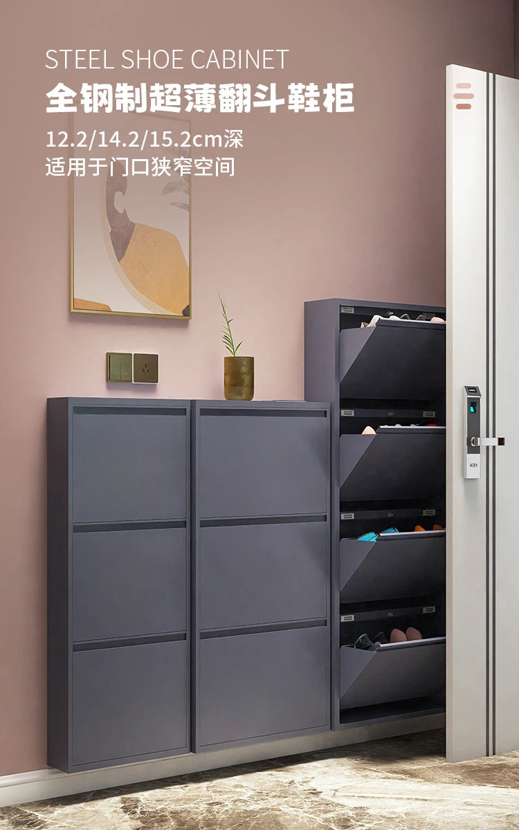 Metal Modern Shoe Rack Hanging Wall Living Room Shoe Cabinet Storage Organizer Organizador De Zapatos Hallway Furniture