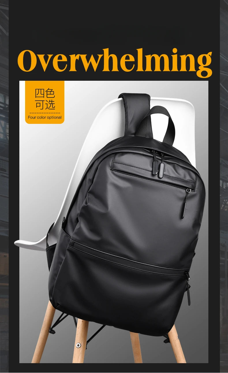 New Fashion Large Capacity Men's Backpack Laptop Bag Waterproof Fabric Student School Bag Hot Sale