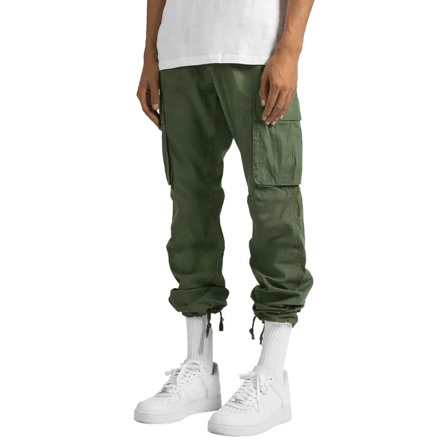 Pantalon cargo pour homme Amazon Summer 2023 - Pantalon décontracté multi-poches indépendant avec cordon de serrage et commerce extérieur