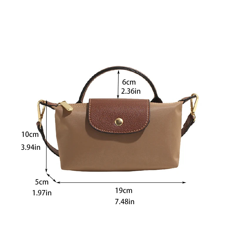 Fashion Small Shopping Shoulder Bag for Women Ladies Nylon Handbags Removable Shoulder Strap Crossbody Bag Female Student Pocket