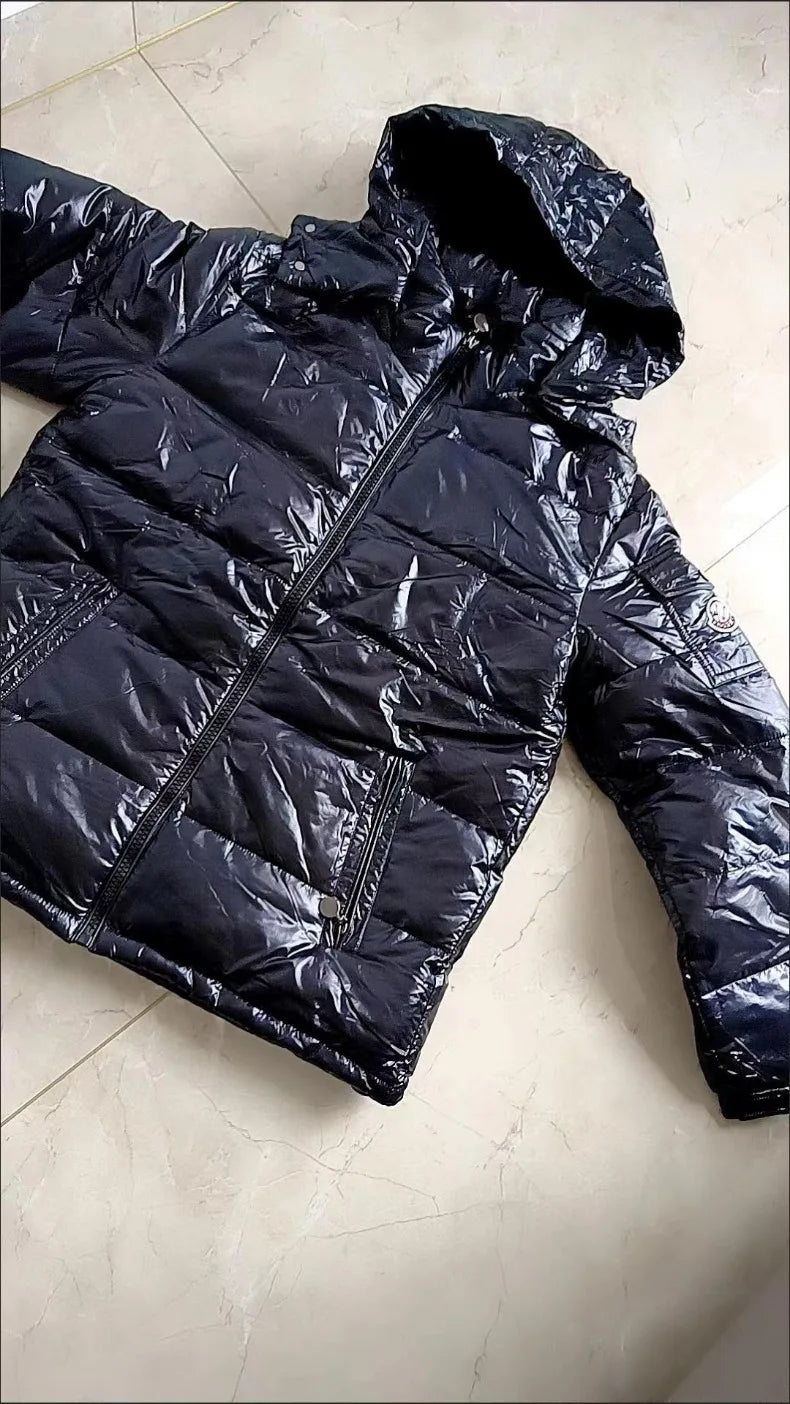 2023 Nouvelle Parka d'hiver pour hommes Veste bouffante Grande taille à manches longues Manteau chaud Imperméable Fermeture éclair Col montant À Capuche Vêtements pour hommes