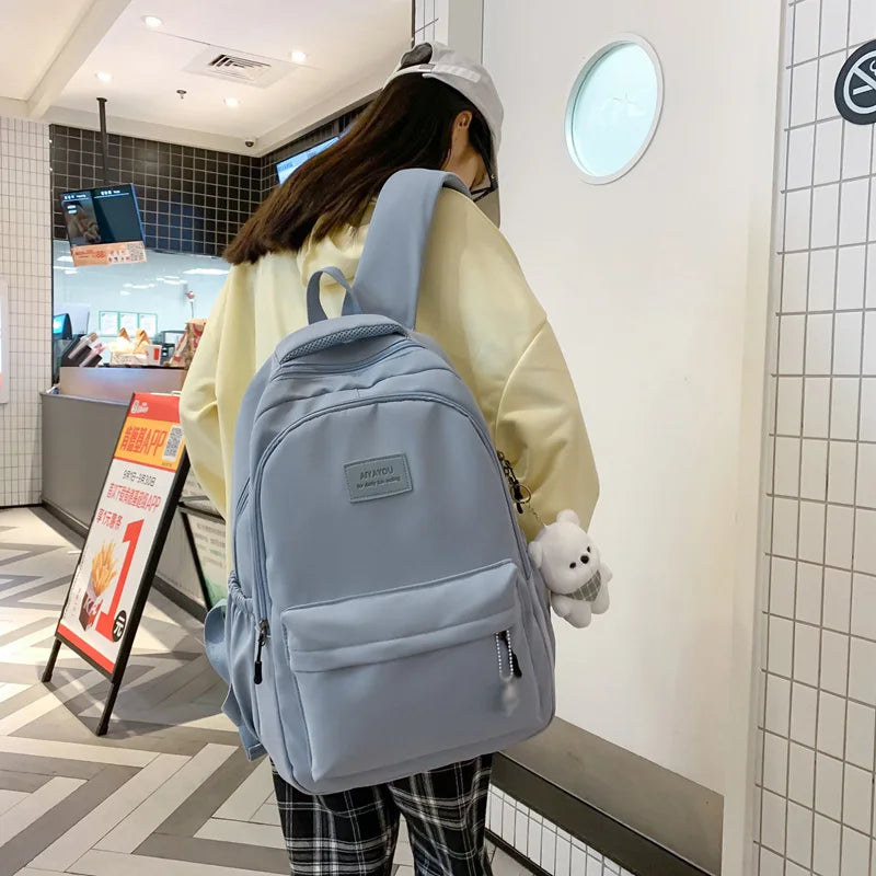 New Female Fashion Lady High Capacity Waterproof College Backpack Trendy Women Laptop School Bags Cute Girl Travel Book Bag Cool