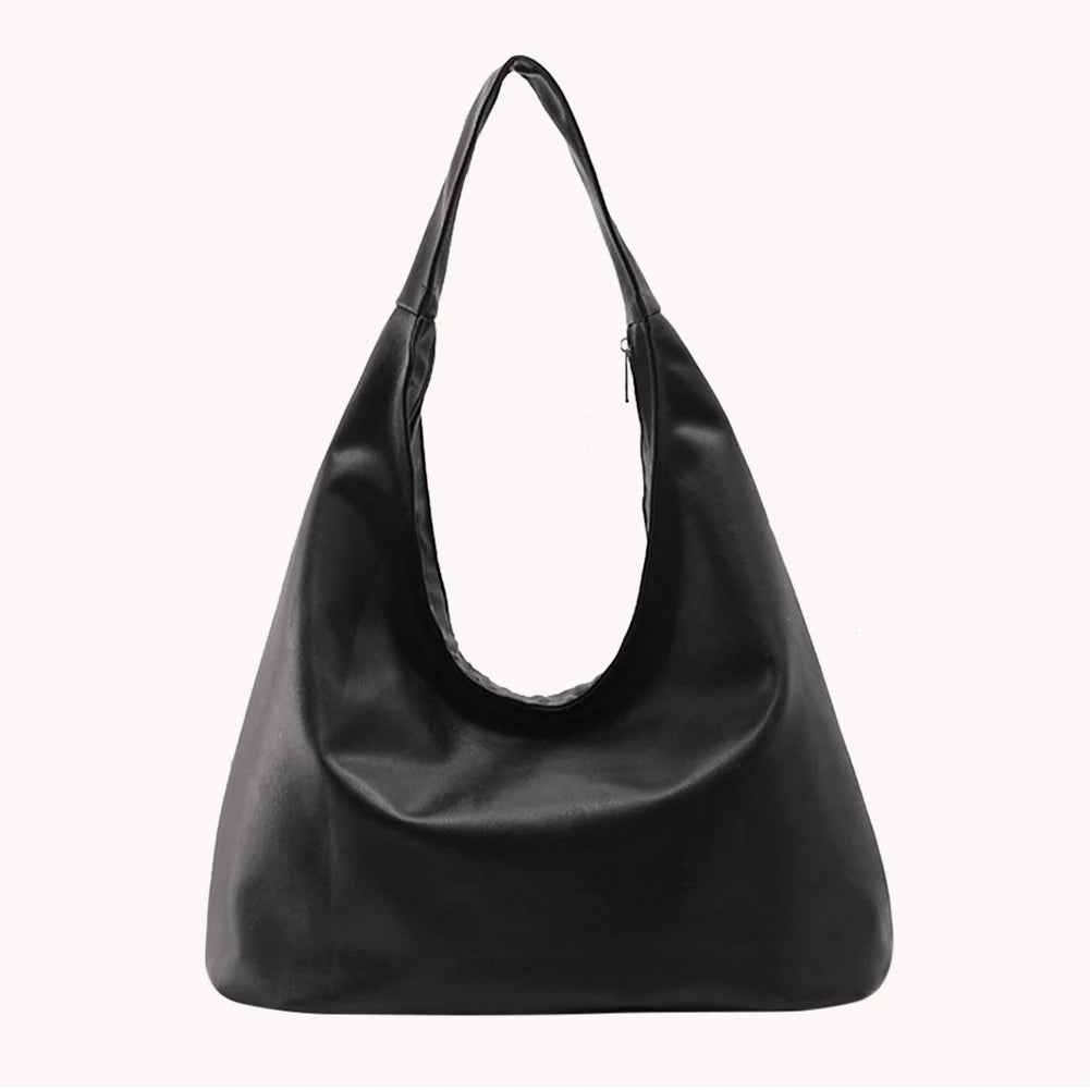 Women Leather Hobo Bag Fashion Large Tote Handbag Versatile Satchel Bag Soft Shoulder Bag Daily Dating Purse