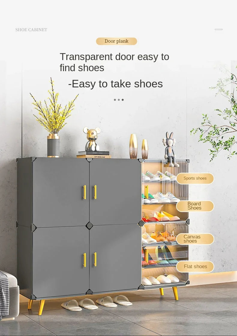 Modern Foldable Cabinets Of Home Living Corridor Multilayer Dust Proof Shoe Storage Rack For Your Room Simplicity Hallway Shelf