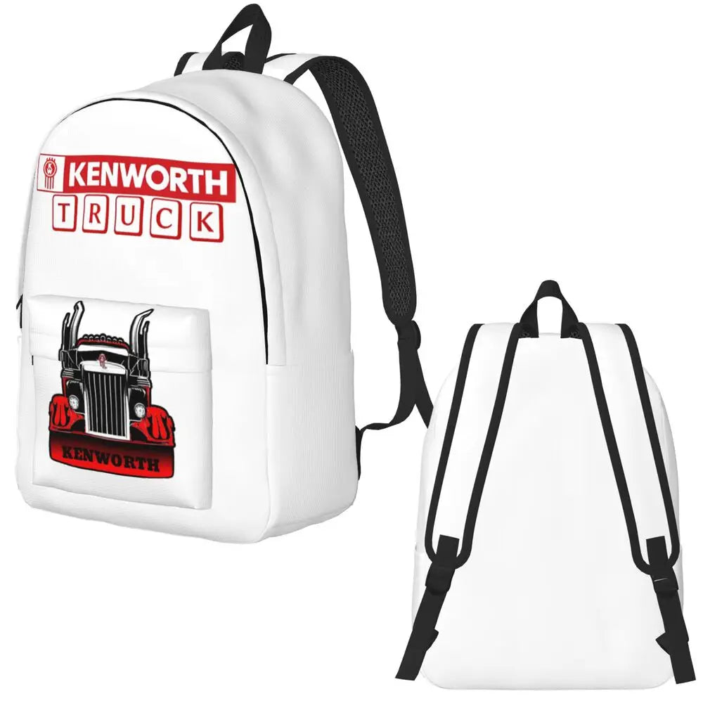 Kenworth Logo Casual Backpack with Pocket High School Business Daypack for Men Women Laptop Computer Canvas Bags