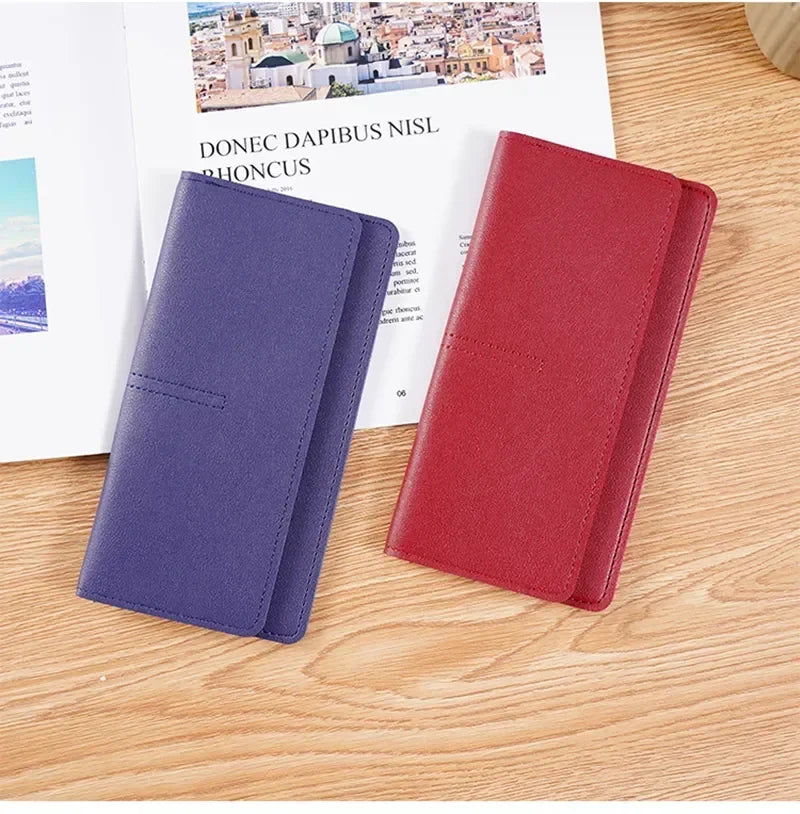 PU Leather Long Women Thin Wallets Large Capacity Female Coin Purses Hasp Clutch ID Credit Multi-Card Holder Money Bag Clip