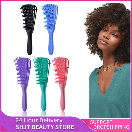 Peigne à cheveux Brosse démêlante Massage du cuir chevelu Brosse à cheveux Brosse démêlante pour cheveux bouclés Cheveux épais Brosse à cheveux poulpe Femmes Hommes Salon