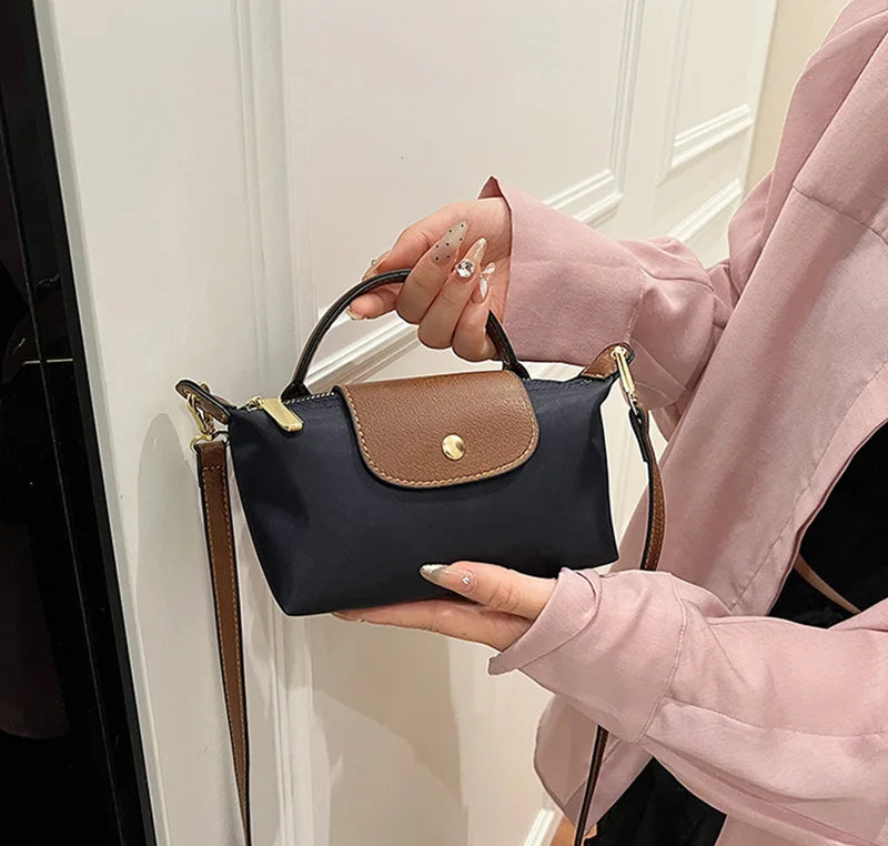 Fashion Small Shopping Shoulder Bag for Women Ladies Nylon Handbags Removable Shoulder Strap Crossbody Bag Female Student Pocket