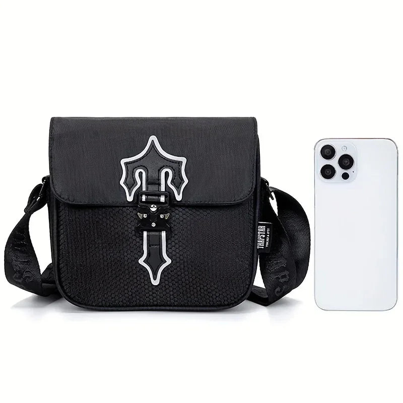 High Quality Fashion Messenger trapstar Bag Lightweight Design Black Nylon Crossbody Bag Large Capacity Stylish Men Shoulder Bag