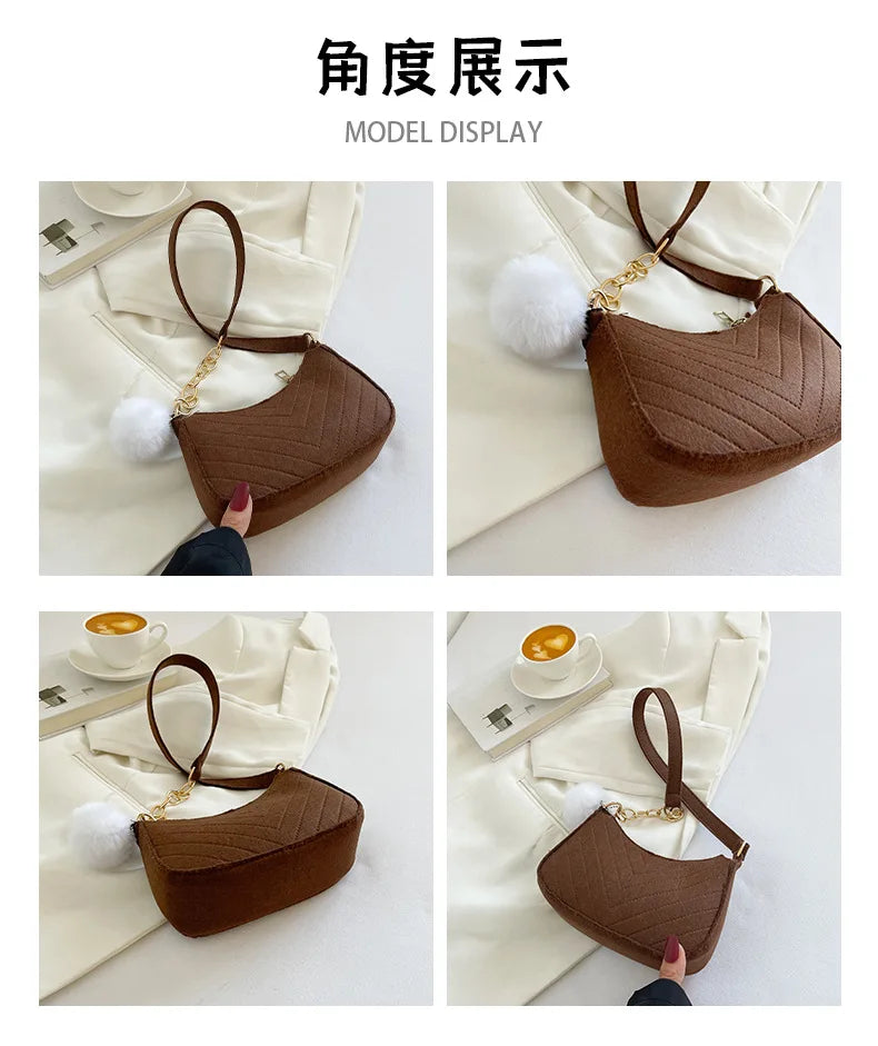 Mini Underarm Bag Female Chain Shoulder Pouch Hot Sale Ladies PU Leather Fashion Women Handbag Solid Color Casual Bags