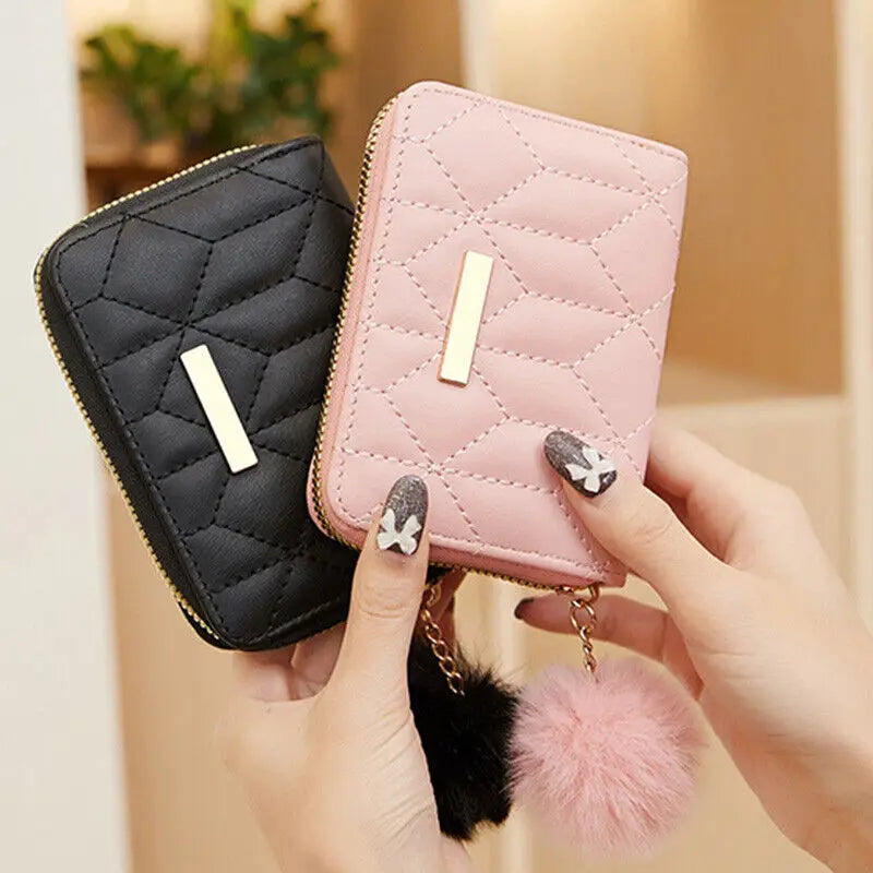 Women Short Wallets PU Leather Female Small Purses Leather Card Holder Wallet Woman Zipper Wallet Coin Purse Money Bag