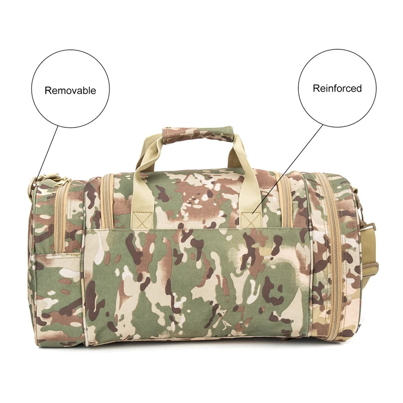 Sport Gym Fitness Bag for Men Military Tactical Duffle Bag  Travel Work Out Bags Training Workout Bag With Shoe Compartment