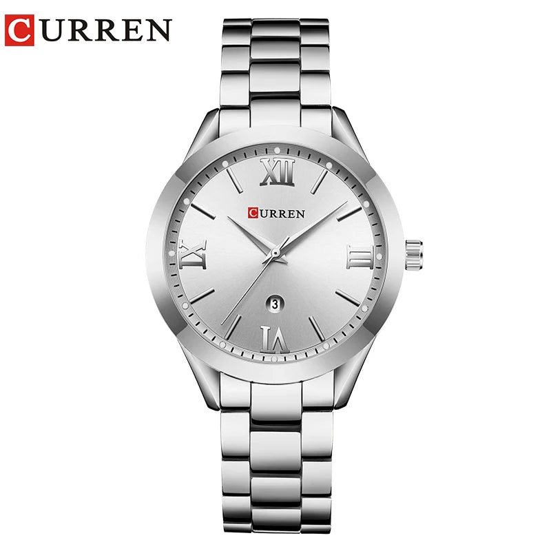 CURREN Watch Women Top Brand Quartz Female Bracelet Watches Stainless Steel Wrist Watch for Ladies Reloj Mujer Gift Rose Gold