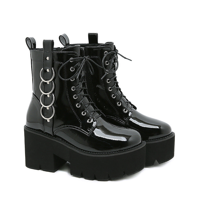 Motorcycle Air Doc Martens Muffin Platform Boots For Women