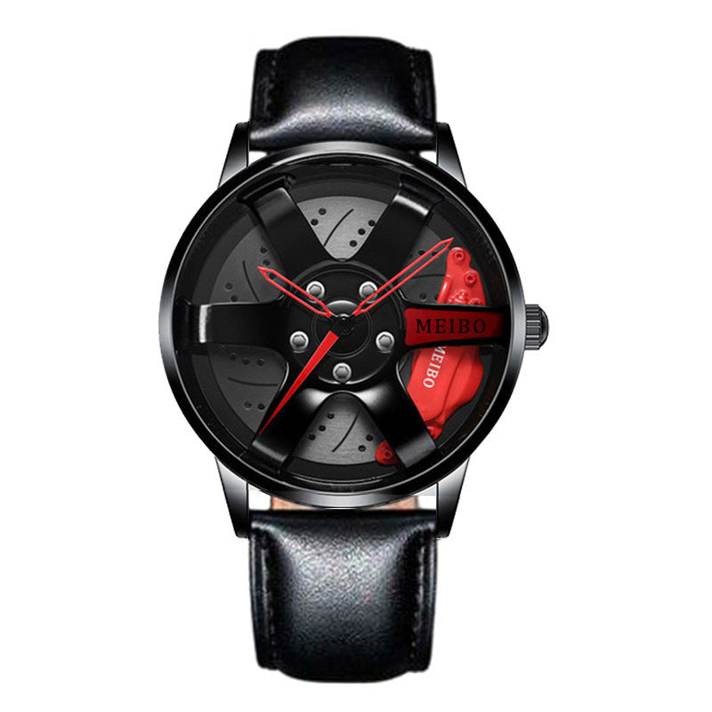 Montre à mouvement automatique pour homme avec placage sous vide et style roue