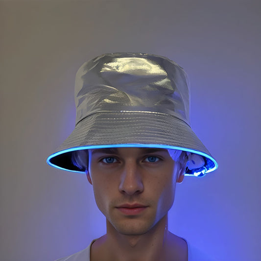 Bar Disco Glowing Bucket Hat Halloween Party LED Light