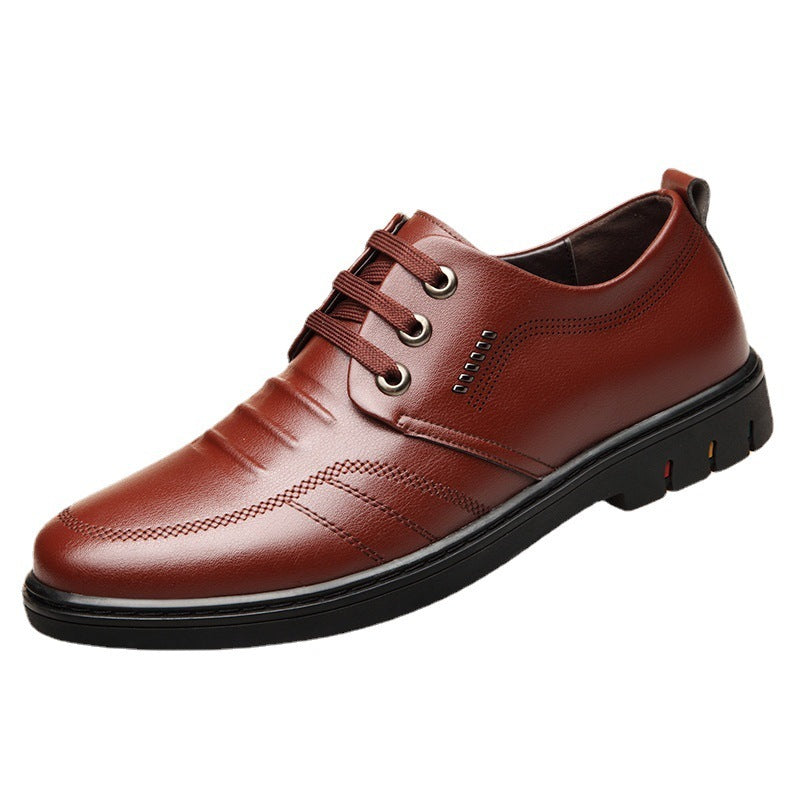 Men's Leather Shoes Fall Business Formal Wear Breathable Casual