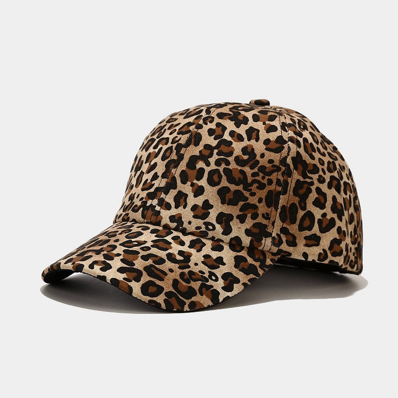 European And American Literary Vintage Leopard Print Baseball Cap