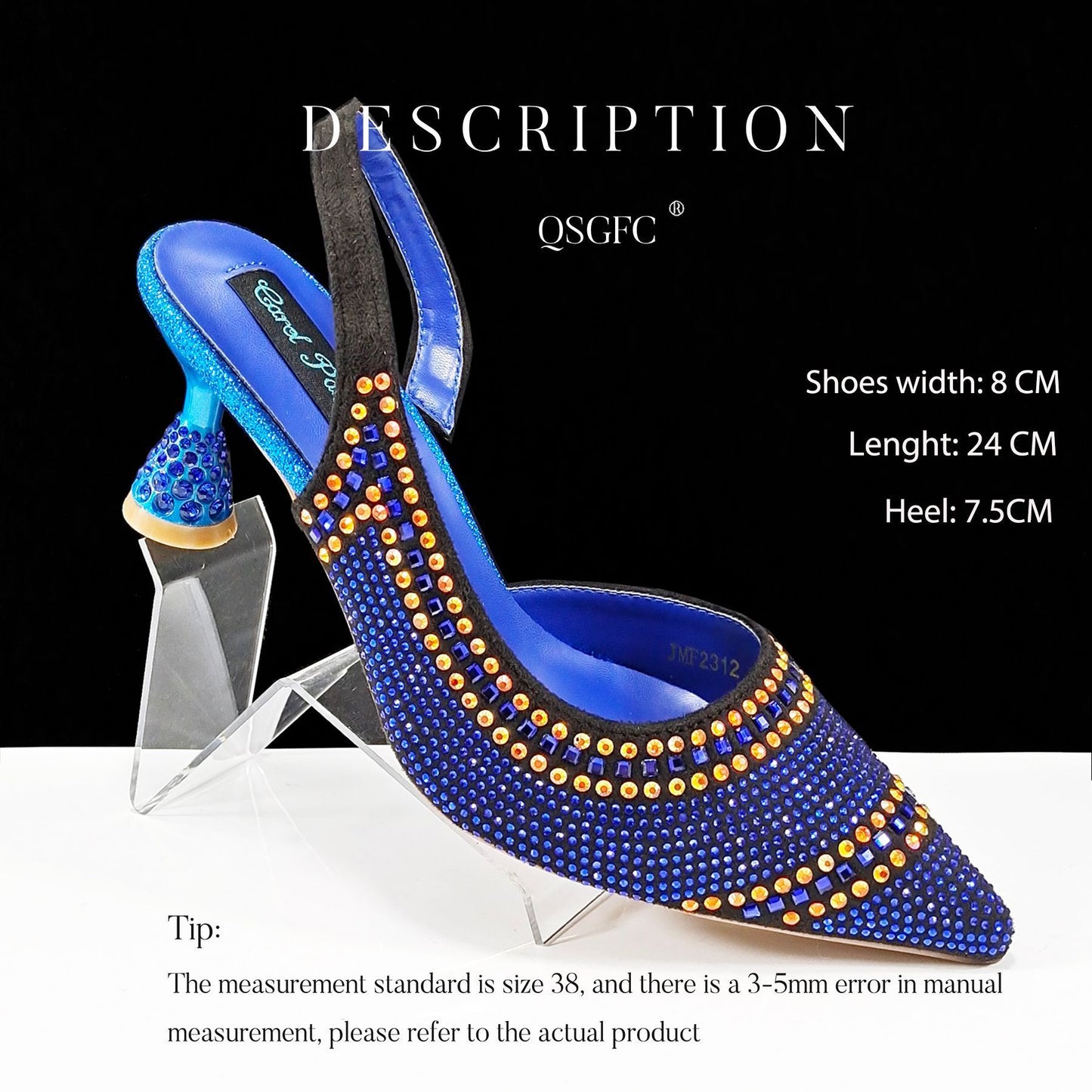 Fashion Simple Pointed Striped Hot Drilling Women Low-cut High Heels