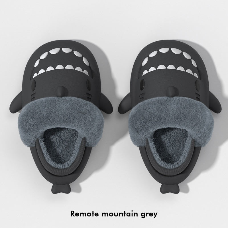 Removable Shark Cotton Slippers Women's Autumn And Winter