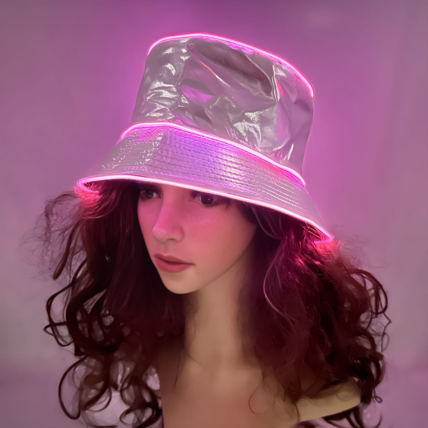 Bar Disco Glowing Bucket Hat Halloween Party LED Light